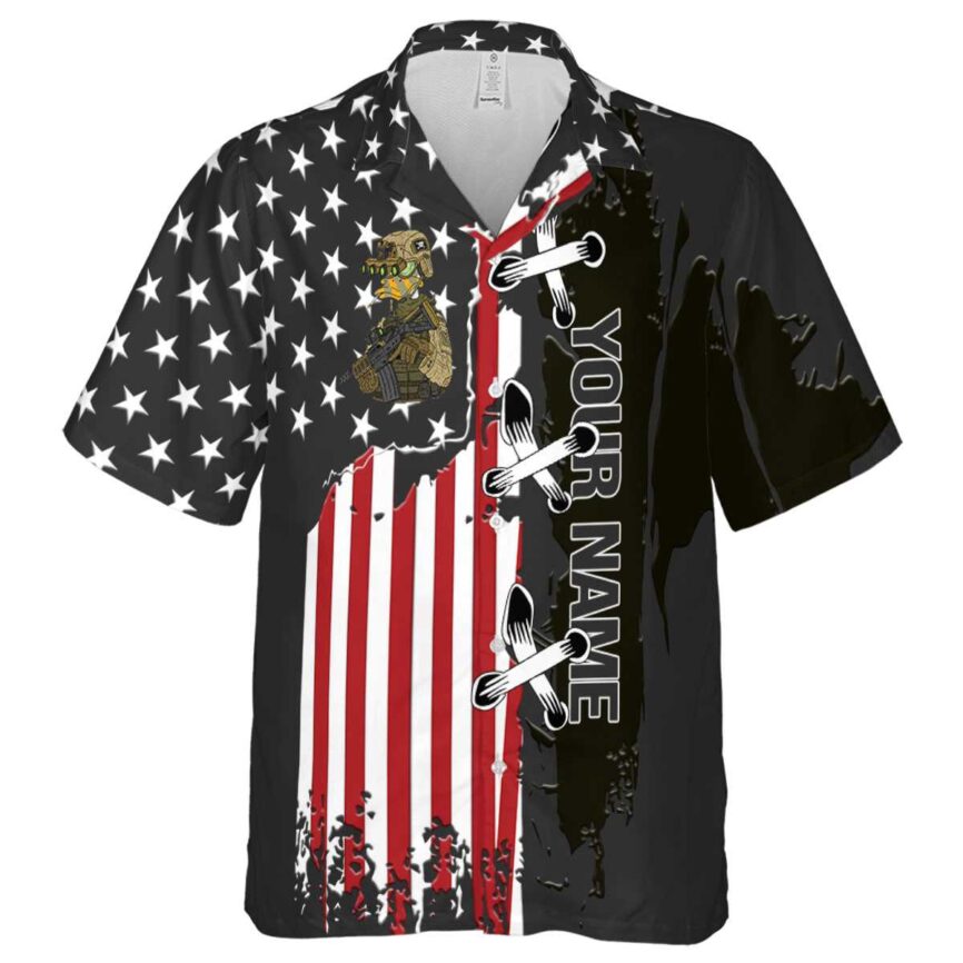 Custom Tactical Flag Stitches Hawaiian Shirt Fashion forward