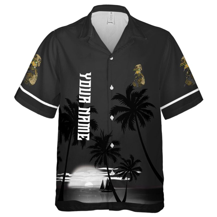 Custom Tactical Ocean Sunset Hawaiian Shirt Fashion forward