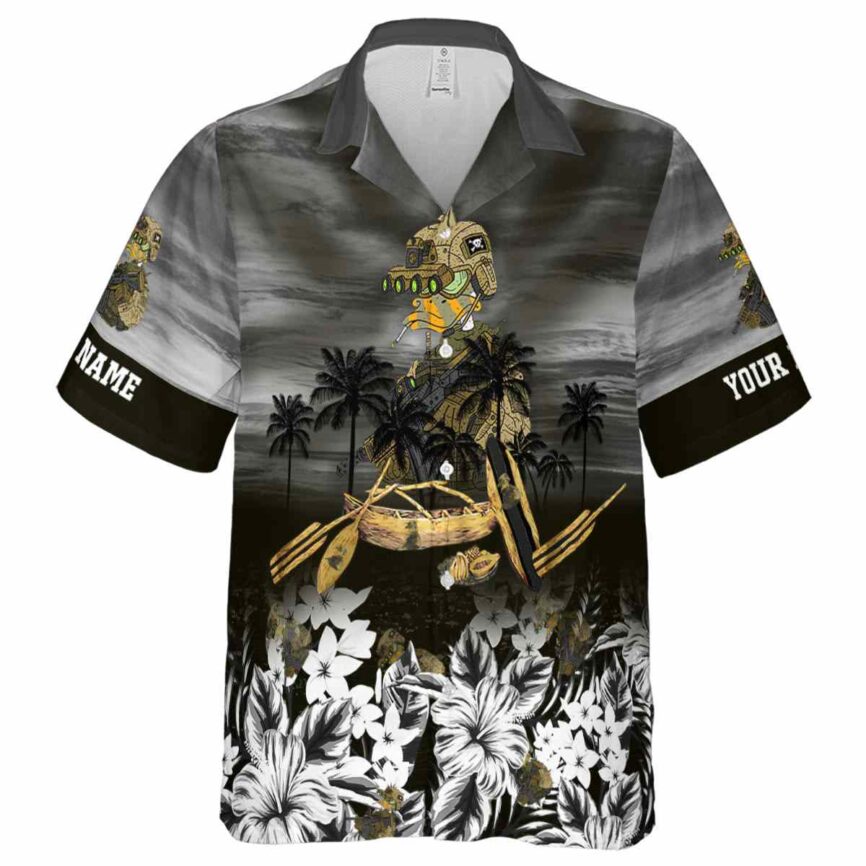 Custom Tactical Sunset Beach Canoe Hawaiian Shirt Fashion forward