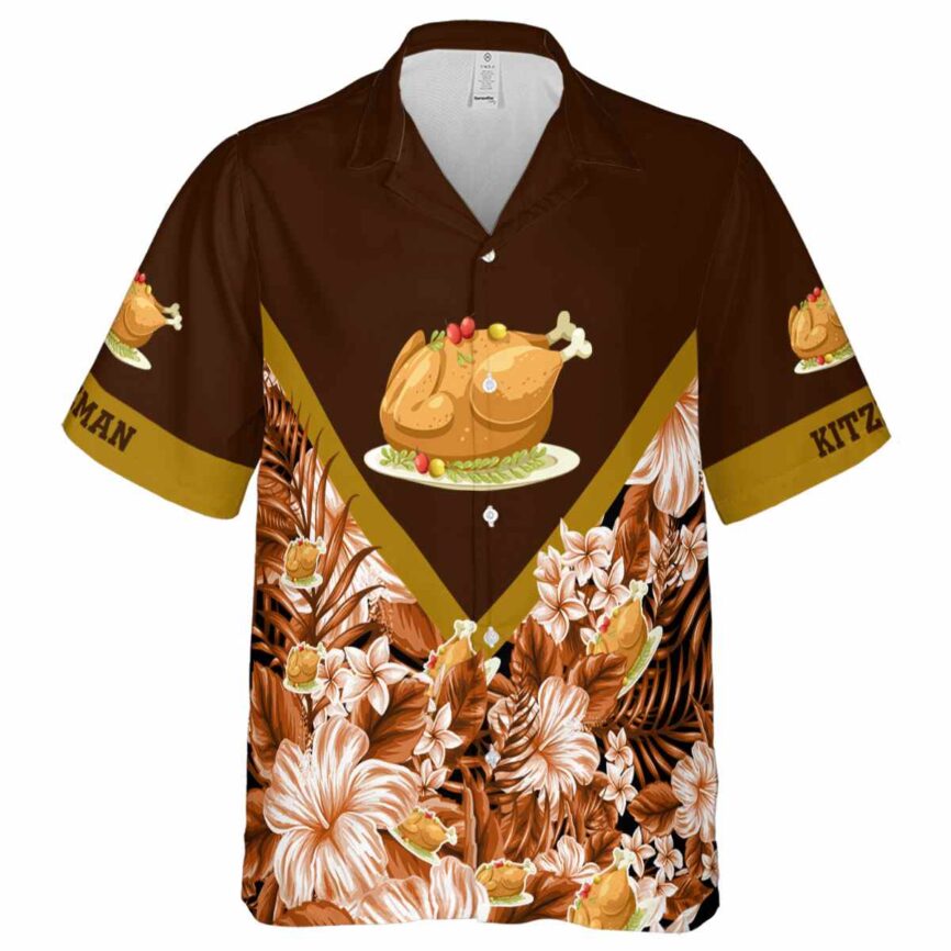 Custom Thanksgiving Bold Floral Number Hawaiian Shirt Fashion forward