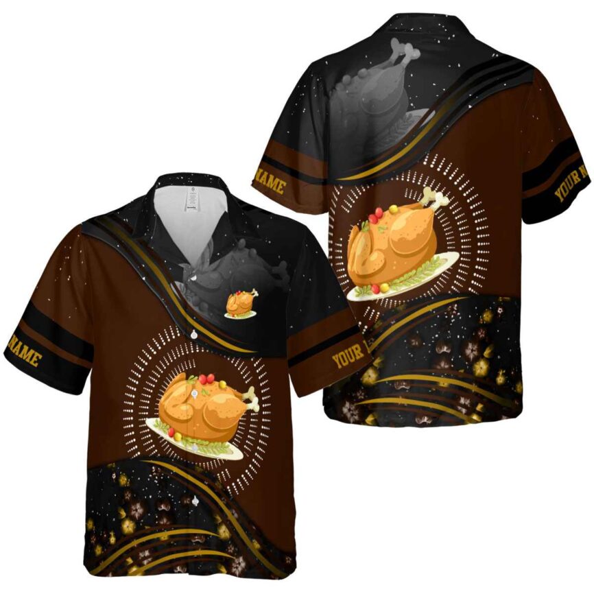 Custom Thanksgiving Dynamic Swirl Hawaiian Shirt Premium grade