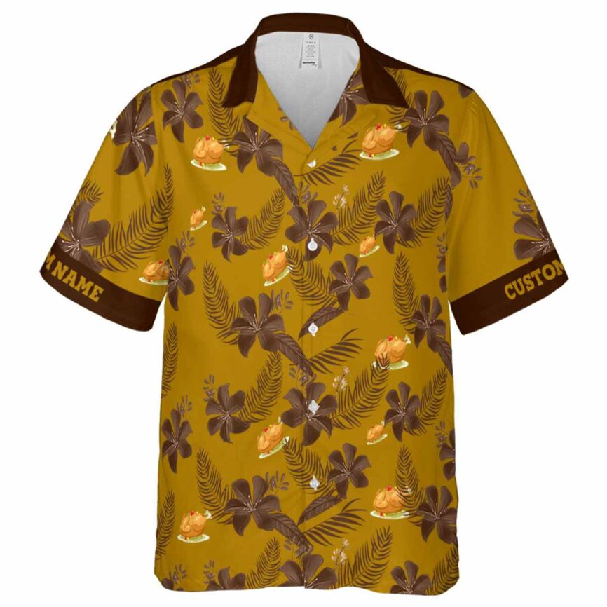 Custom Thanksgiving Tropical Flower Hawaiian Shirt Fashion forward