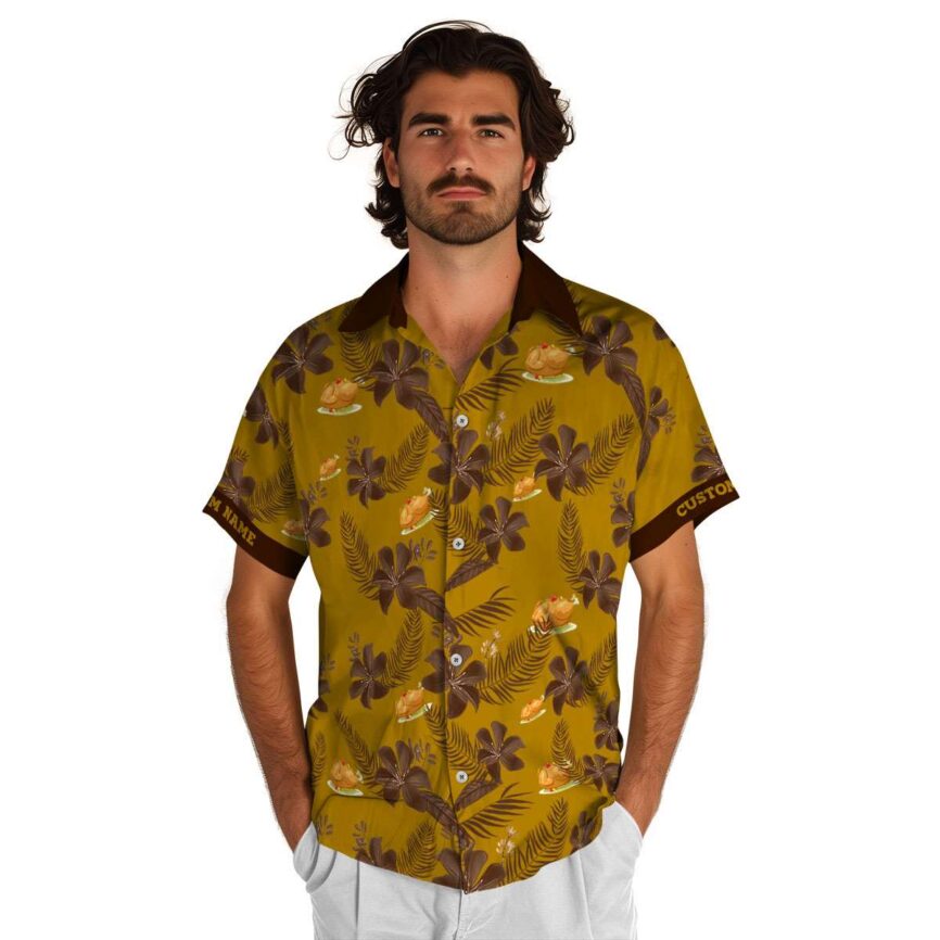 Custom Thanksgiving Tropical Flower Hawaiian Shirt New Arrival