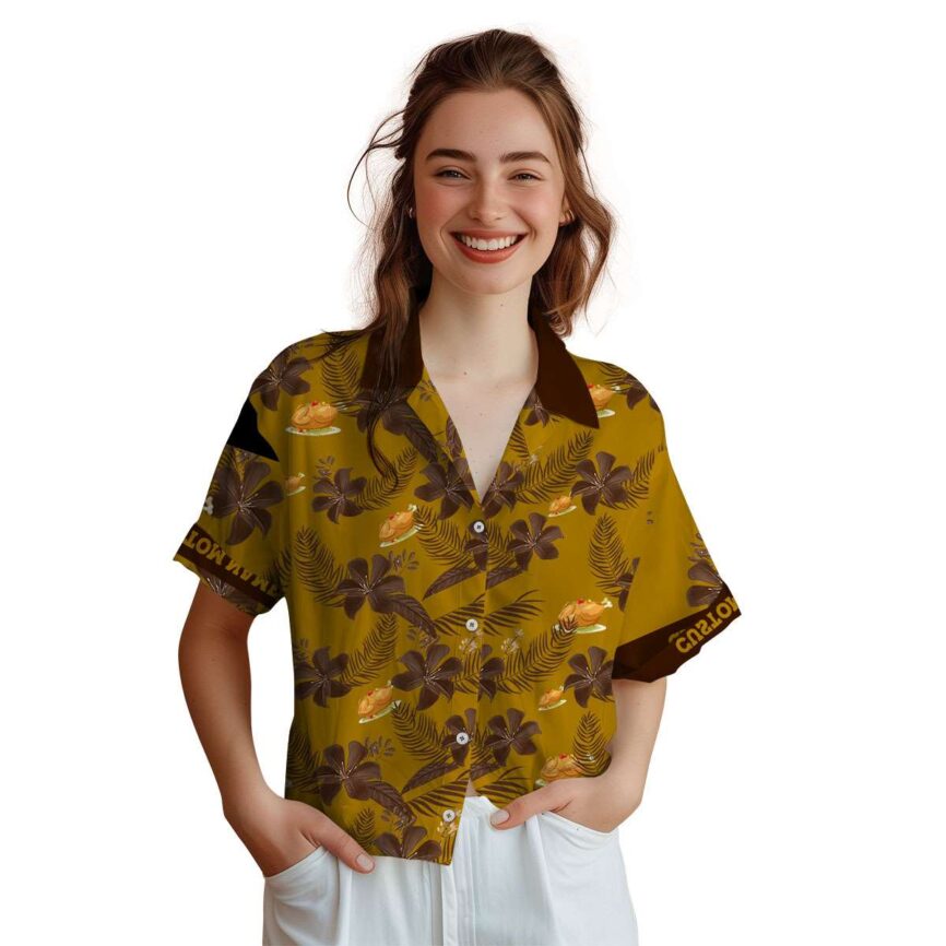 Custom Thanksgiving Tropical Flower Hawaiian Shirt Top rated