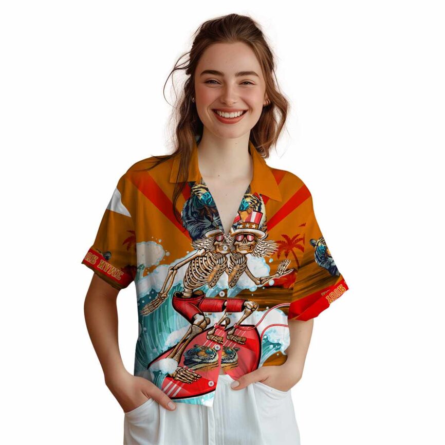 Custom Tiger Grateful Dead Motif Hawaiian Shirt Top rated