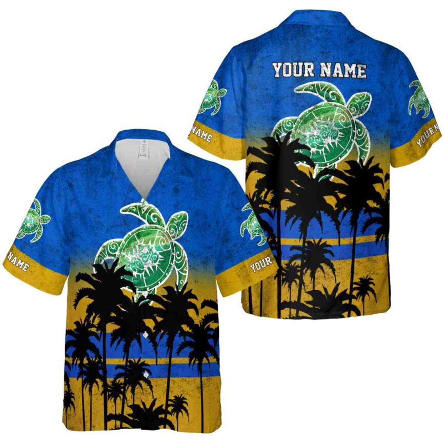 Custom Tribal Sunset Gradient Hawaiian Shirt Premium grade