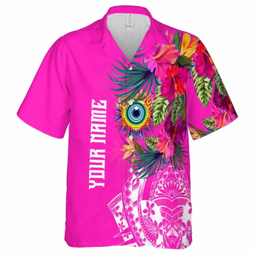 Custom Trippy Polynesian Flowers Hawaiian Shirt Fashion forward