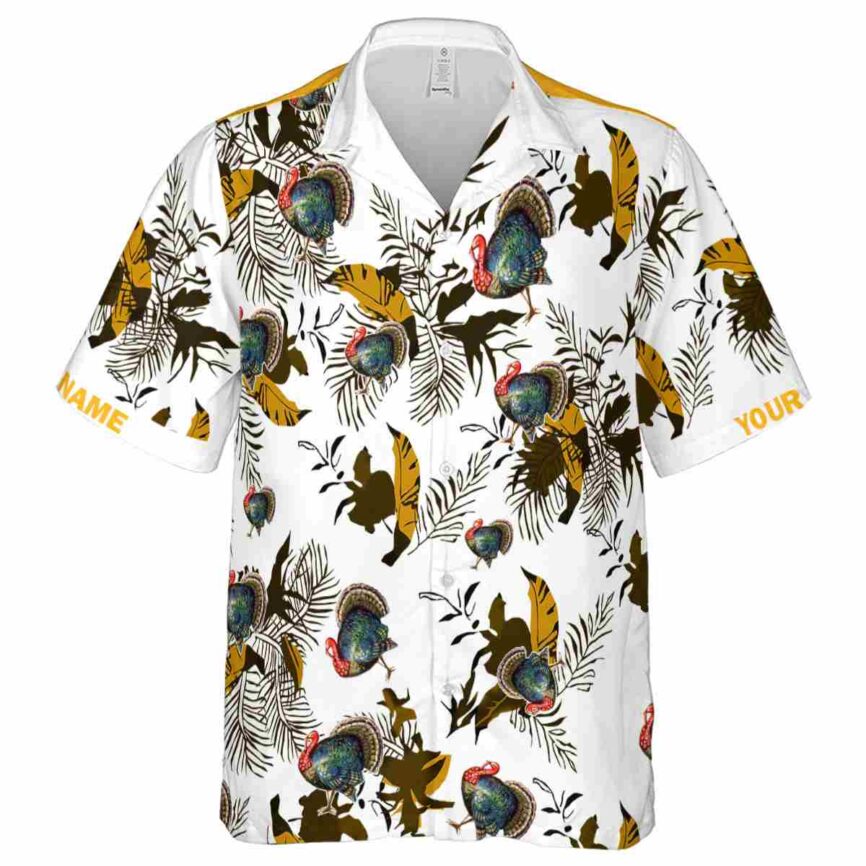 Custom Turkey Leafy Accents Hawaiian Shirt Fashion forward