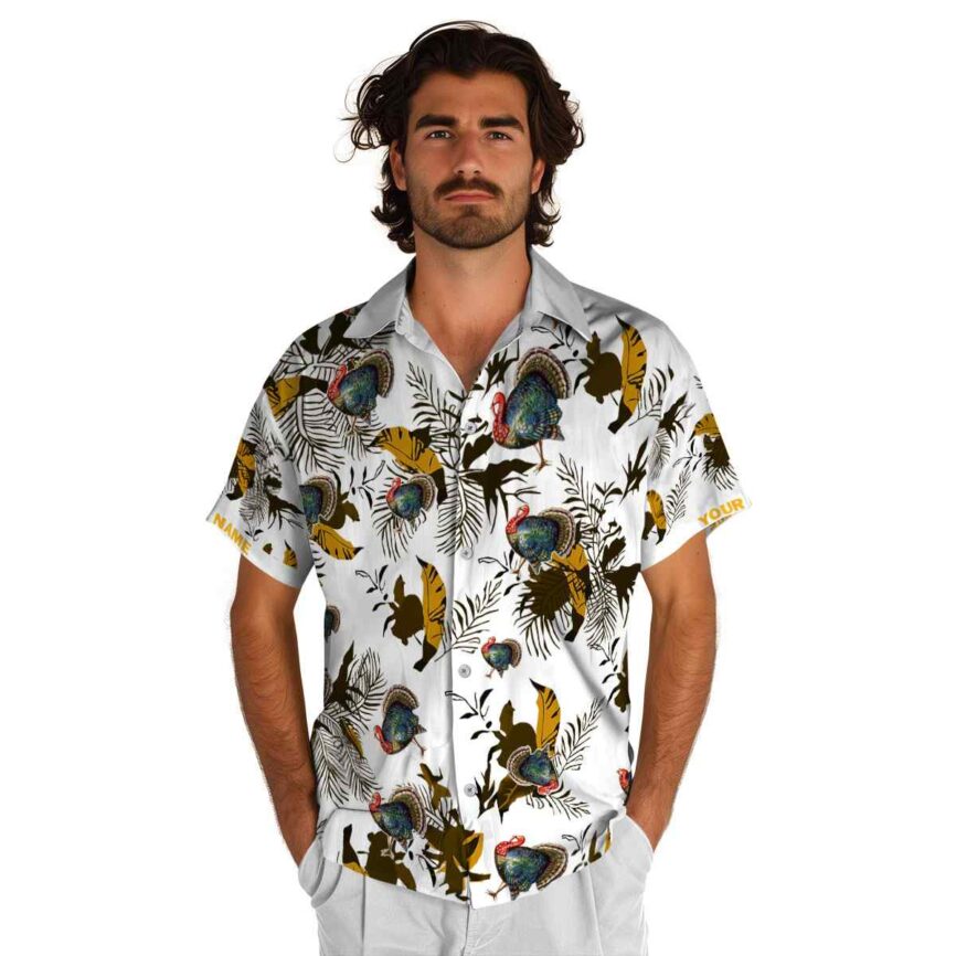 Custom Turkey Leafy Accents Hawaiian Shirt New Arrival