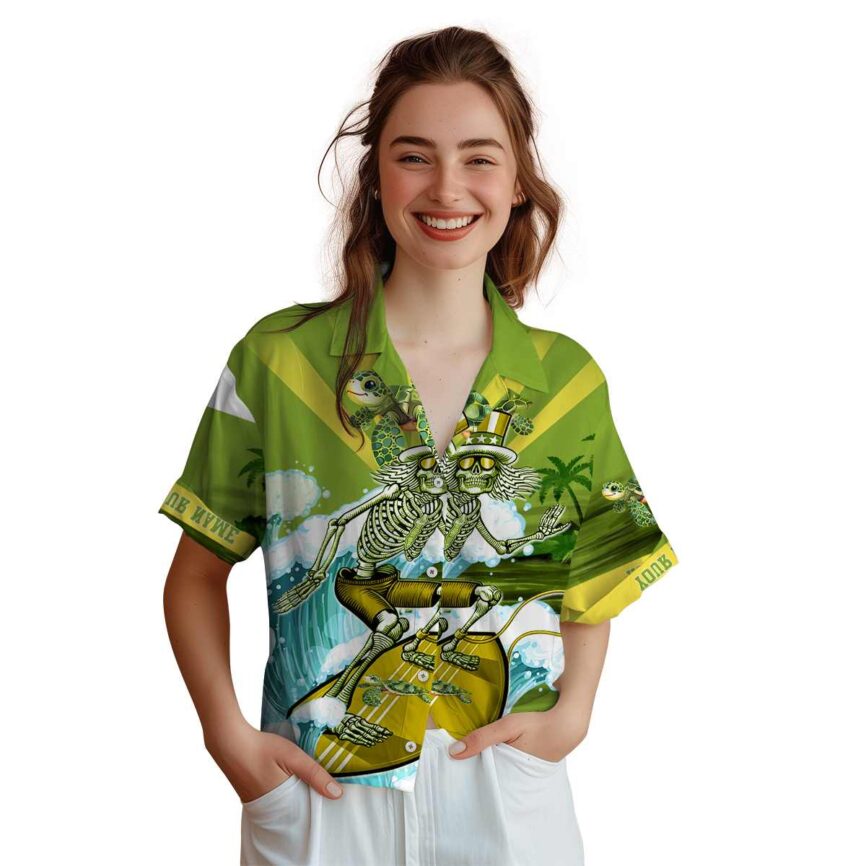 Custom Turtle Grateful Dead Motif Hawaiian Shirt Top rated