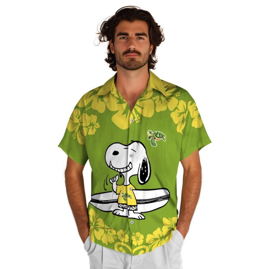 Custom Turtle Surfing Snoopy Hawaiian Shirt New Arrival