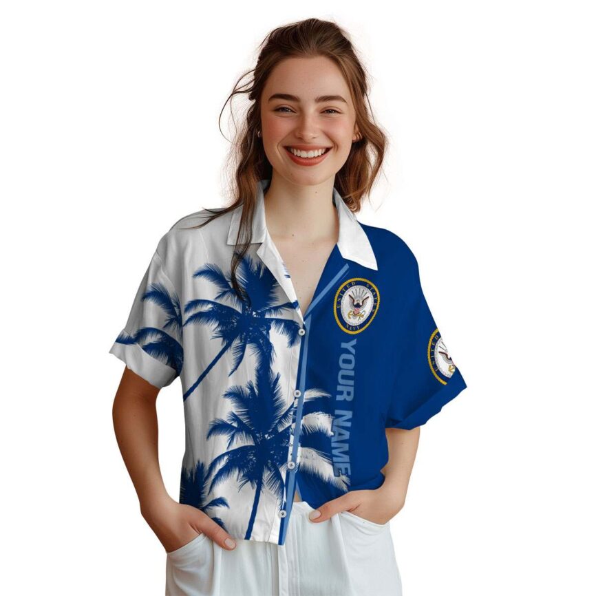 Custom US Navy Beach Vibes Hawaiian Shirt Trendy