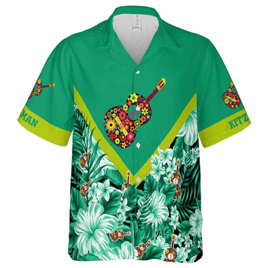 Custom Ukulele Bold Floral Number Hawaiian Shirt Fashion forward