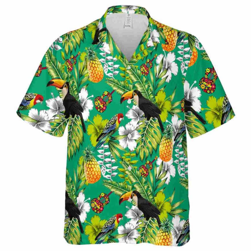 Custom Ukulele Toucan Bird Hawaiian Shirt Fashion forward