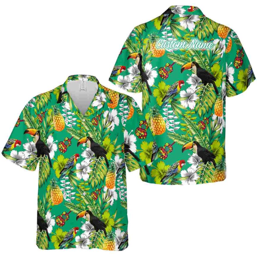 Custom Ukulele Toucan Bird Hawaiian Shirt Premium grade