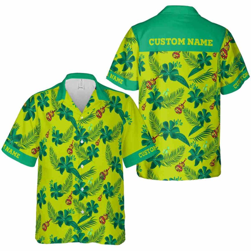 Custom Ukulele Tropical Flower Hawaiian Shirt Premium grade