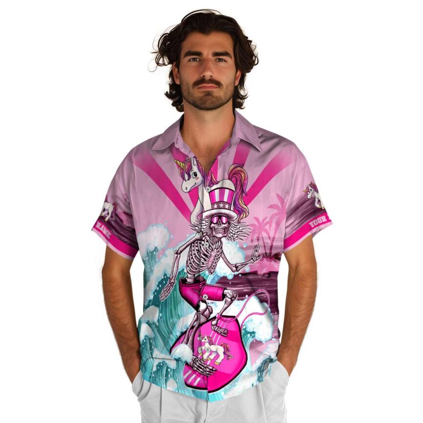 Custom Unicorn Grateful Dead Motif Hawaiian Shirt New Arrival