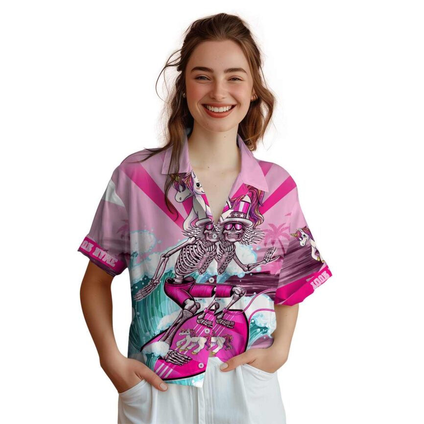 Custom Unicorn Grateful Dead Motif Hawaiian Shirt Top rated