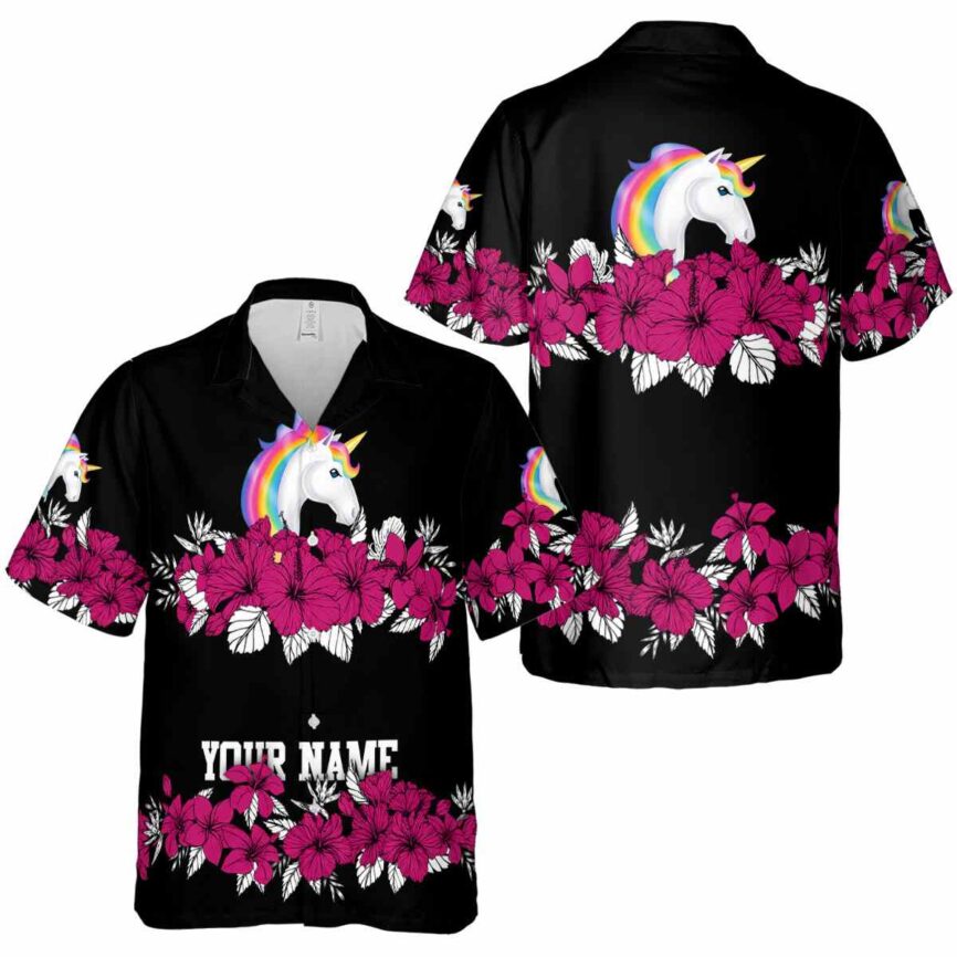 Custom Unicorn Hibiscus Band Hawaiian Shirt Premium grade