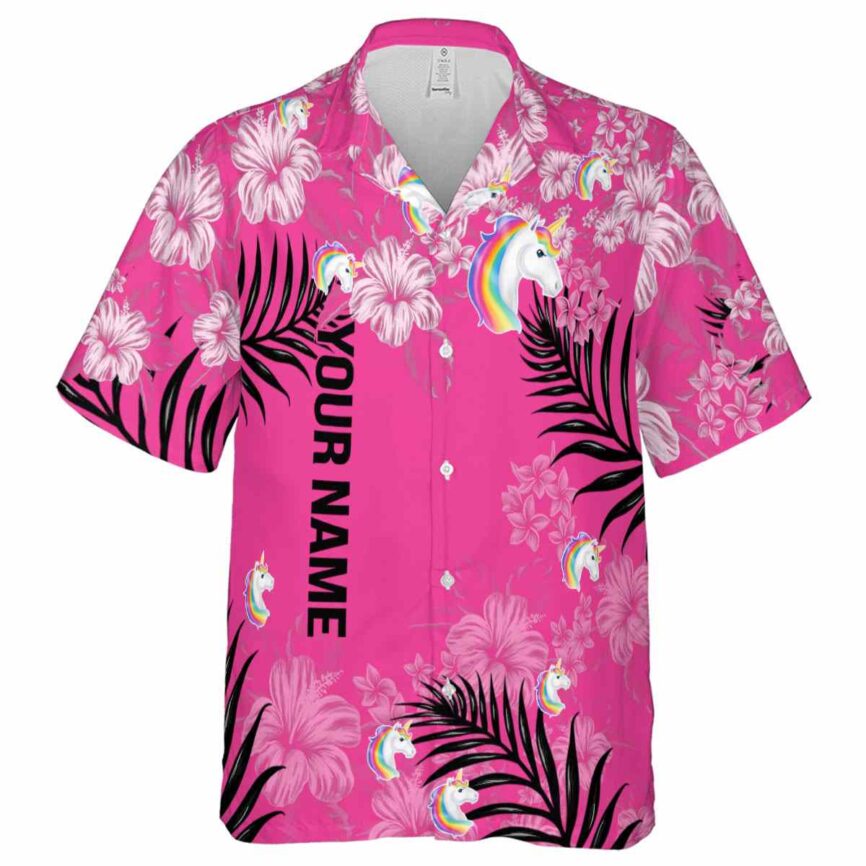 Custom Unicorn Hibiscus Pattern Hawaiian Shirt Fashion forward