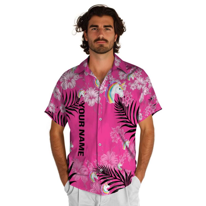 Custom Unicorn Hibiscus Pattern Hawaiian Shirt New Arrival