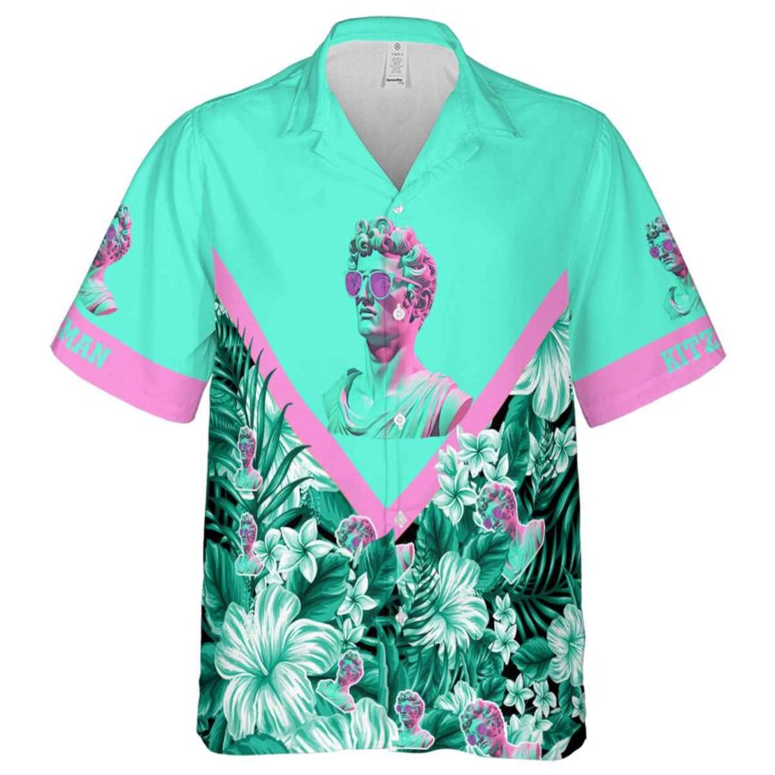 Custom Vaporwave Bold Floral Number Hawaiian Shirt Fashion forward