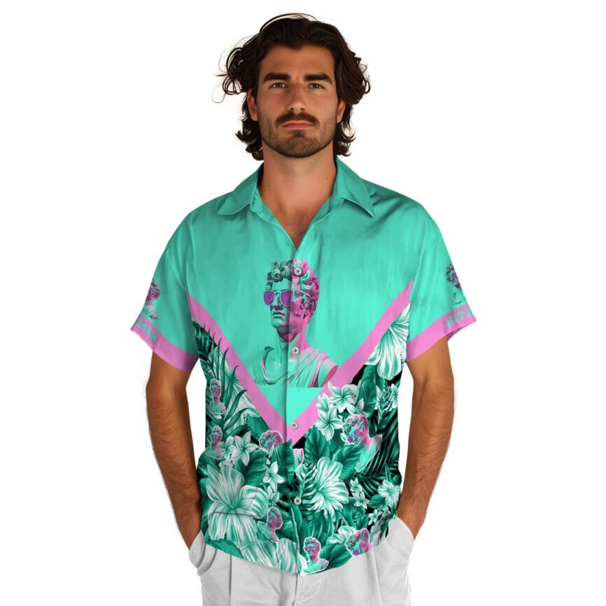 Custom Vaporwave Bold Floral Number Hawaiian Shirt New Arrival