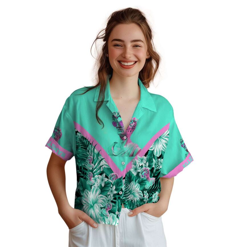 Custom Vaporwave Bold Floral Number Hawaiian Shirt Top rated