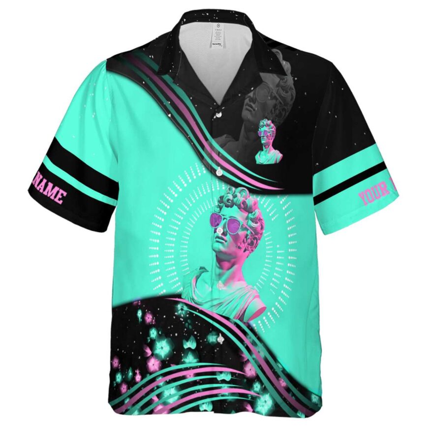 Custom Vaporwave Dynamic Swirl Hawaiian Shirt Fashion forward