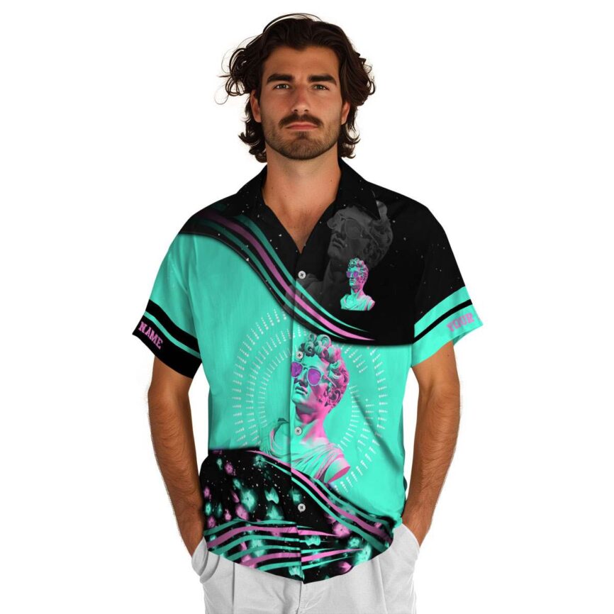 Custom Vaporwave Dynamic Swirl Hawaiian Shirt New Arrival