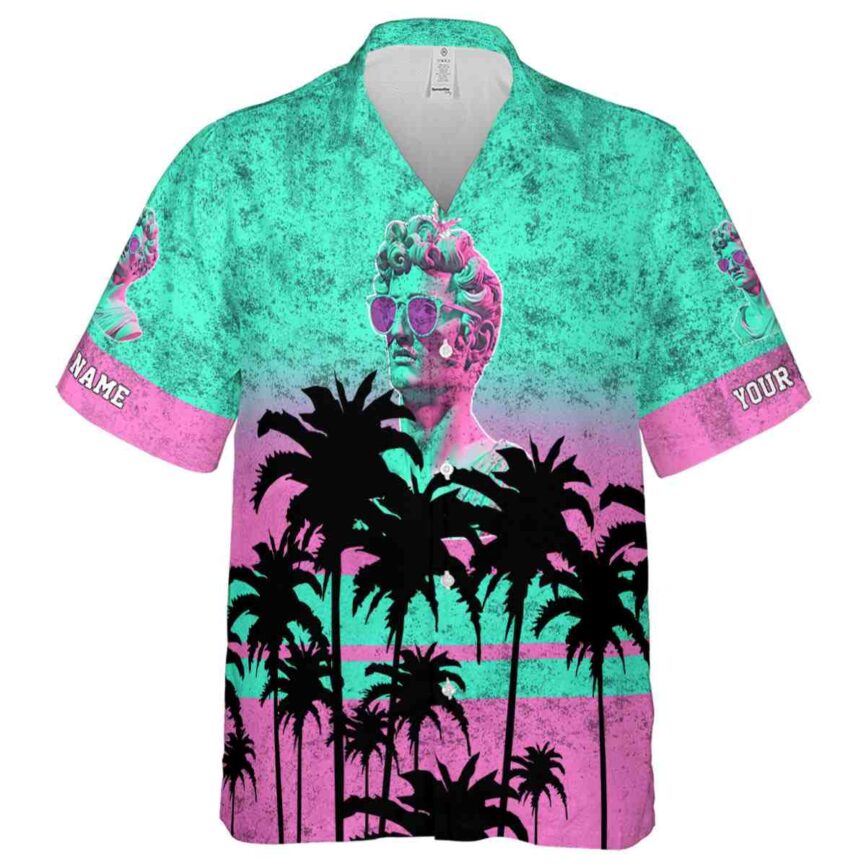 Custom Vaporwave Sunset Gradient Hawaiian Shirt Fashion forward