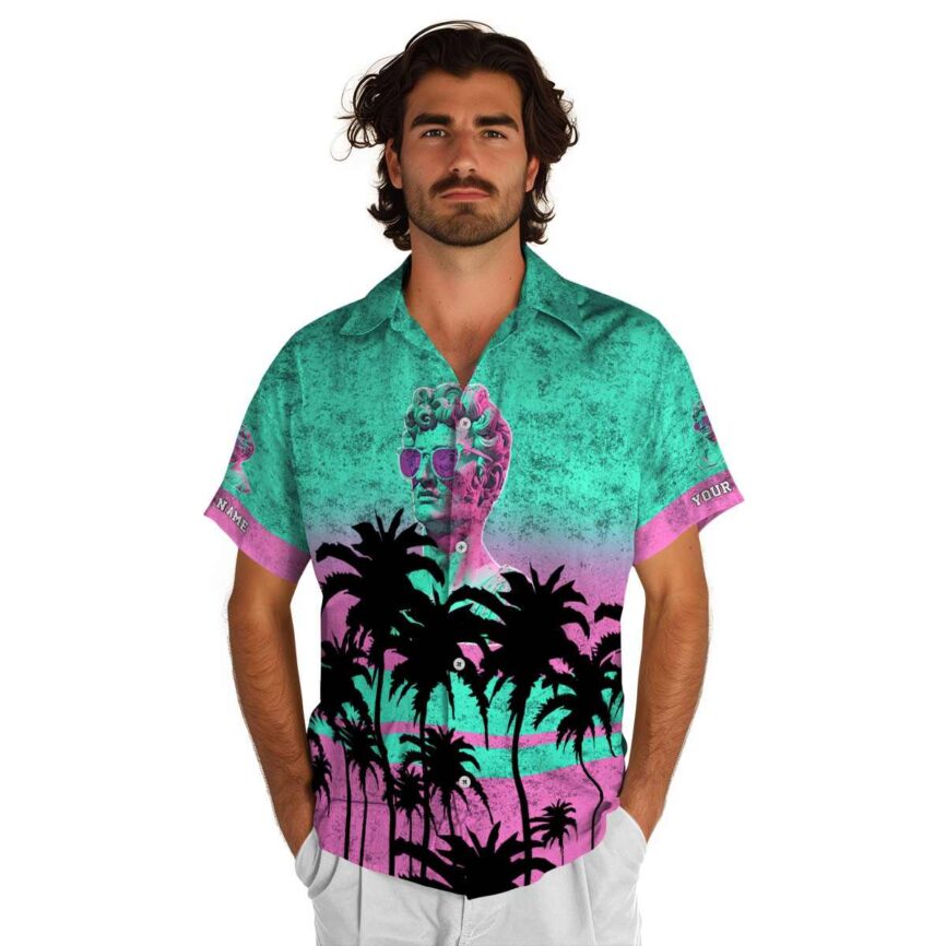 Custom Vaporwave Sunset Gradient Hawaiian Shirt New Arrival