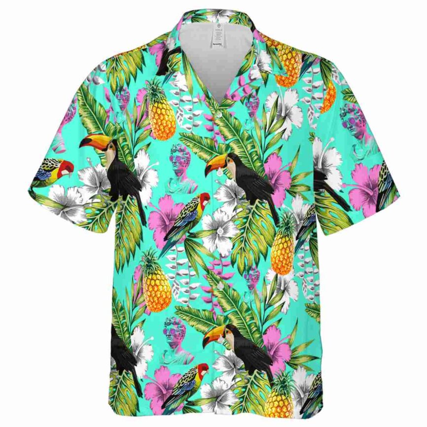 Custom Vaporwave Toucan Bird Hawaiian Shirt Fashion forward