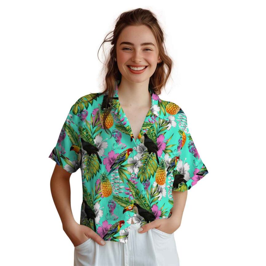 Custom Vaporwave Toucan Bird Hawaiian Shirt Top rated