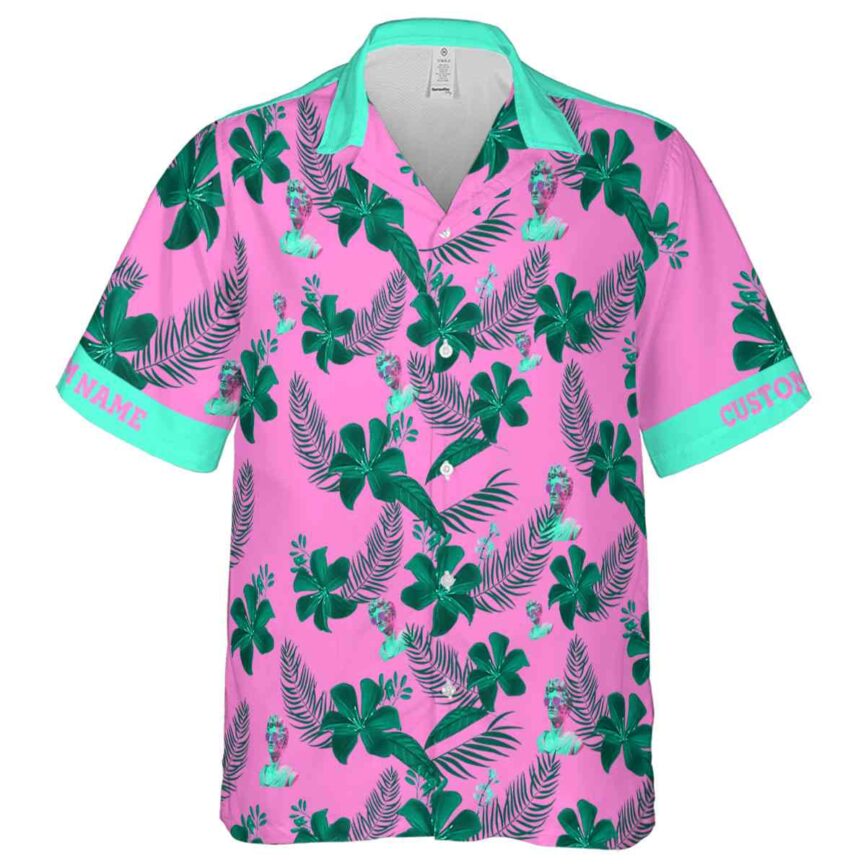 Custom Vaporwave Tropical Flower Hawaiian Shirt Fashion forward