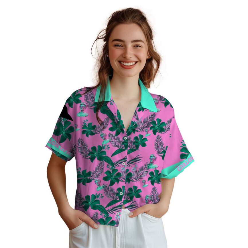 Custom Vaporwave Tropical Flower Hawaiian Shirt Top rated