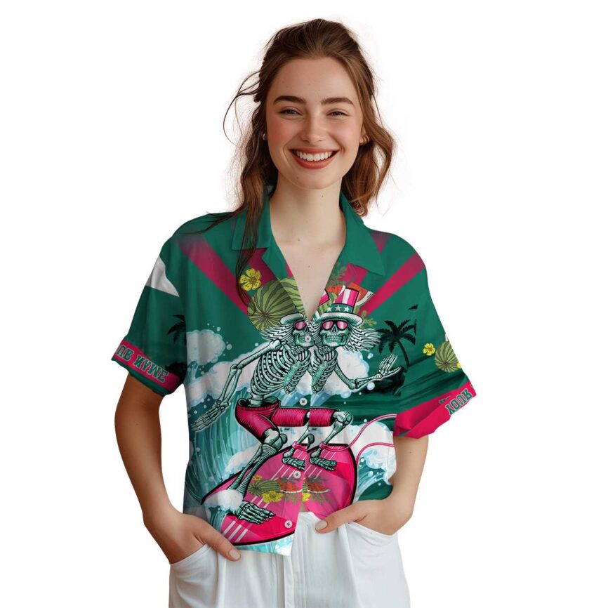 Custom Watermelon Grateful Dead Motif Hawaiian Shirt Top rated