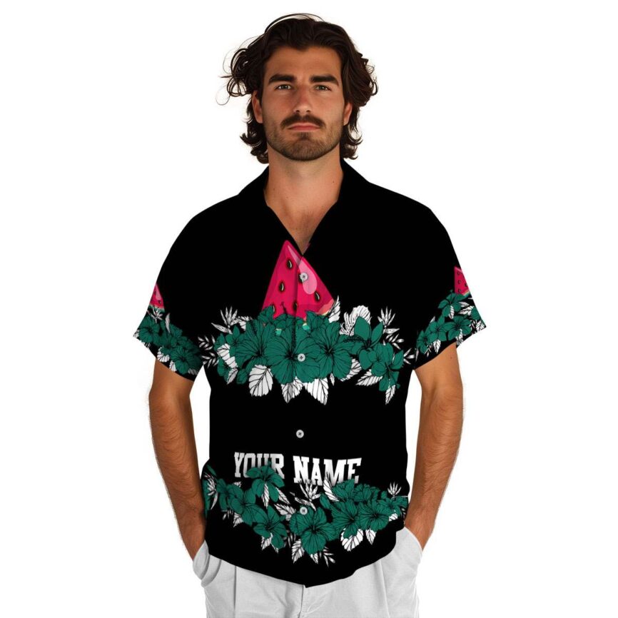 Custom Watermelon Hibiscus Band Hawaiian Shirt New Arrival