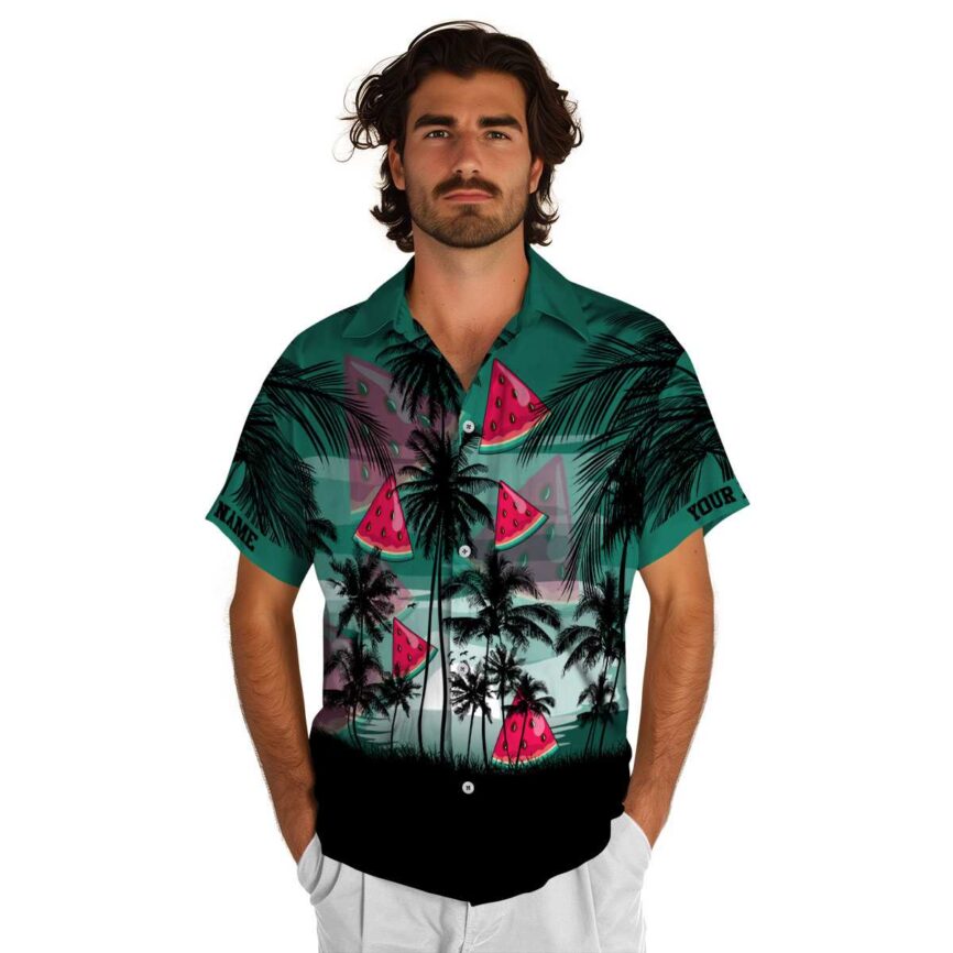 Custom Watermelon Island Scenery Hawaiian Shirt New Arrival