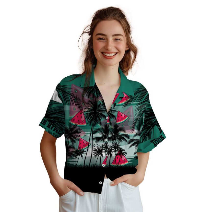 Custom Watermelon Island Scenery Hawaiian Shirt Top rated