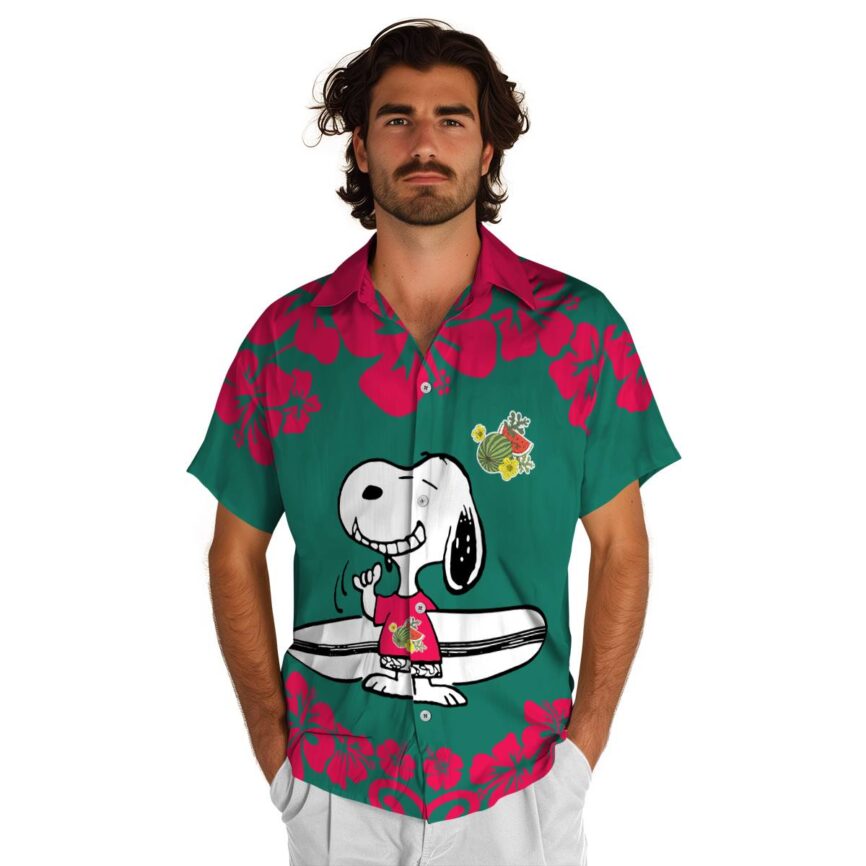 Custom Watermelon Surfing Snoopy Hawaiian Shirt New Arrival