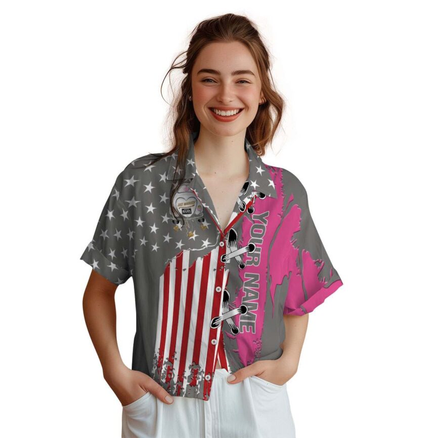 Custom Wedding Flag Stitches Hawaiian Shirt Top rated