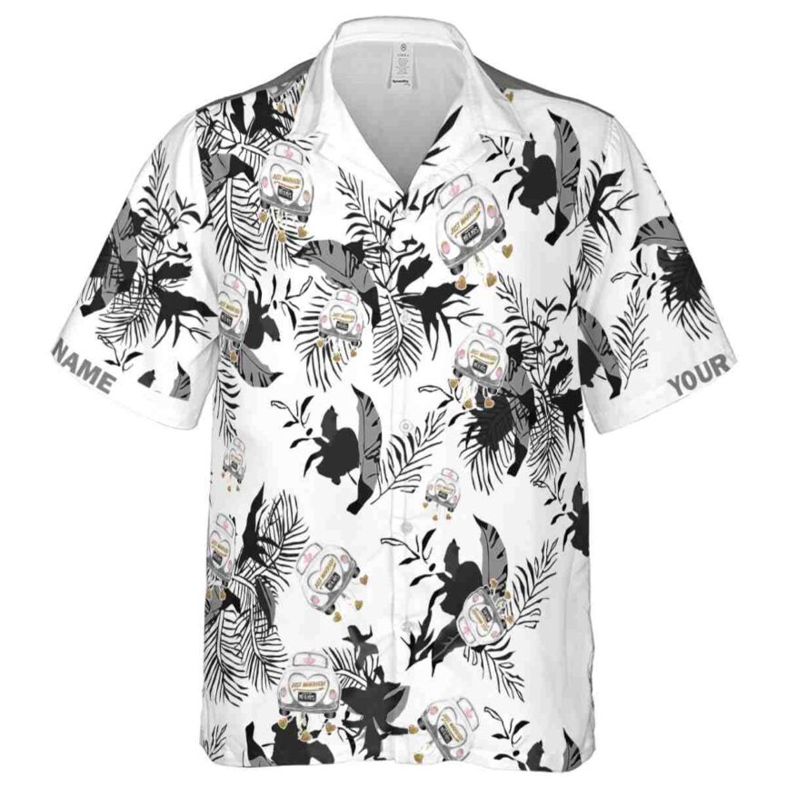 Custom Wedding Leafy Accents Hawaiian Shirt Fashion forward