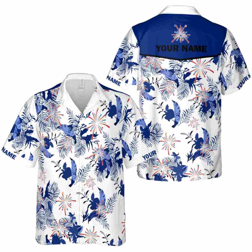 Customized 4th Of July Leafy Accents Hawaiian Shirt Premium grade