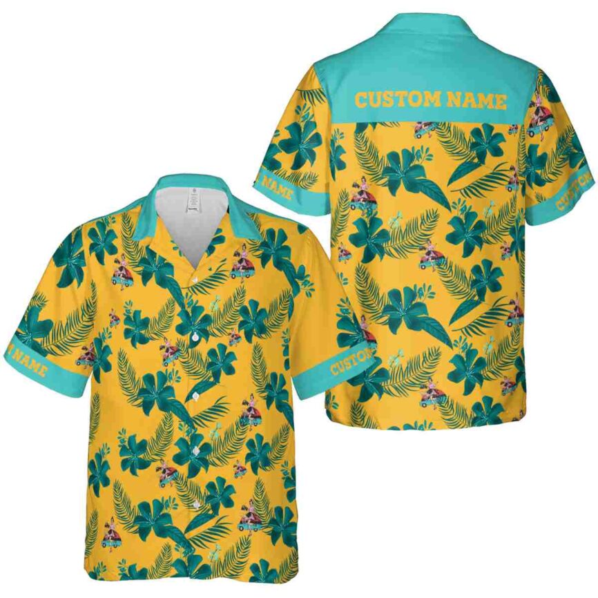 Customized 50s Tropical Flower Hawaiian Shirt Premium grade