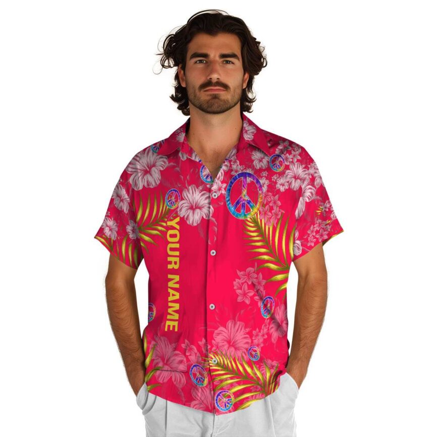 Customized 60s Hibiscus Pattern Hawaiian Shirt New Arrival