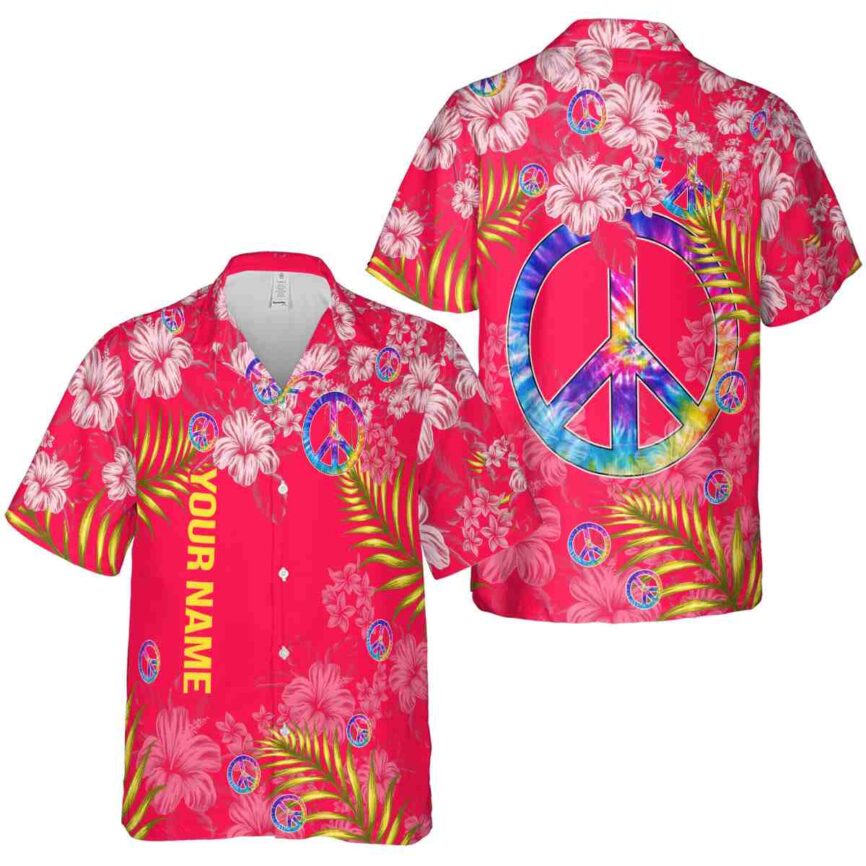 Customized 60s Hibiscus Pattern Hawaiian Shirt Premium grade