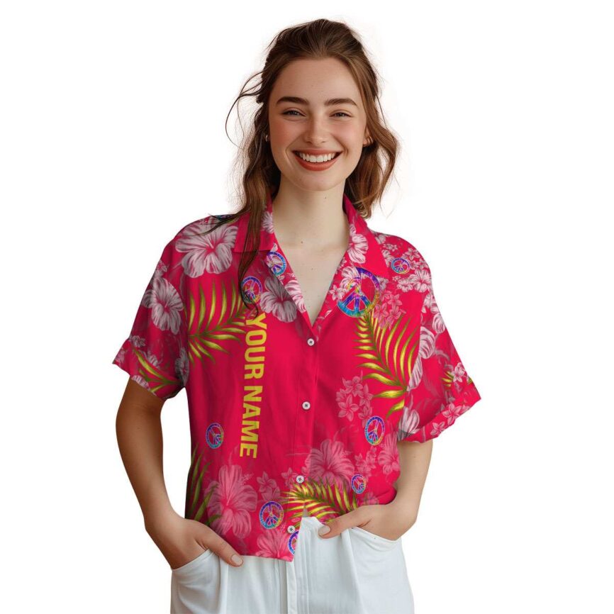 Customized 60s Hibiscus Pattern Hawaiian Shirt Top rated