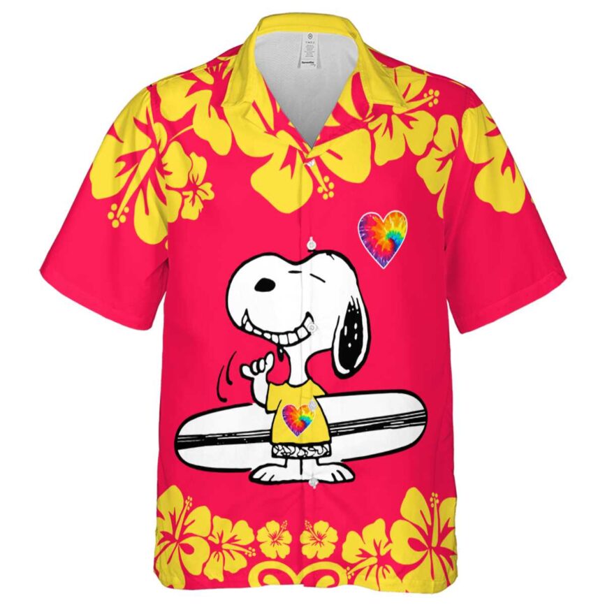 Customized 60s Surfing Snoopy Hawaiian Shirt Fashion forward