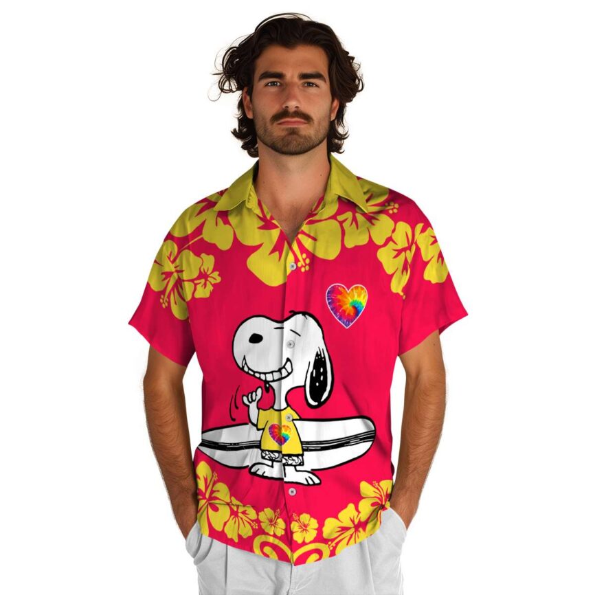 Customized 60s Surfing Snoopy Hawaiian Shirt New Arrival